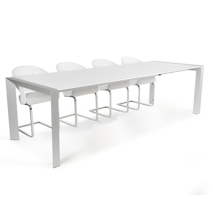 Table à dîner extensible 'TITAN' design blanche  - 190(270)x95 cm vue1