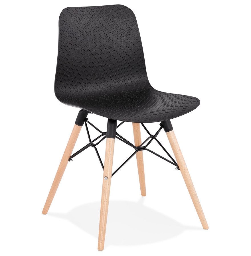 Chaise scandinave 'TONIC' noire design vue1