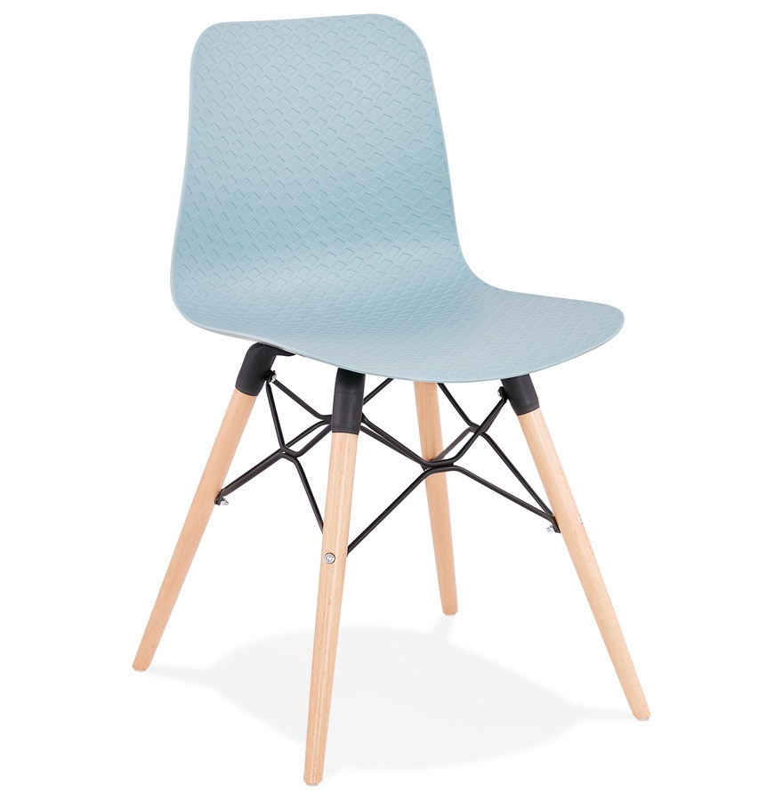 Chaise scandinave 'TONIC' bleue design vue1