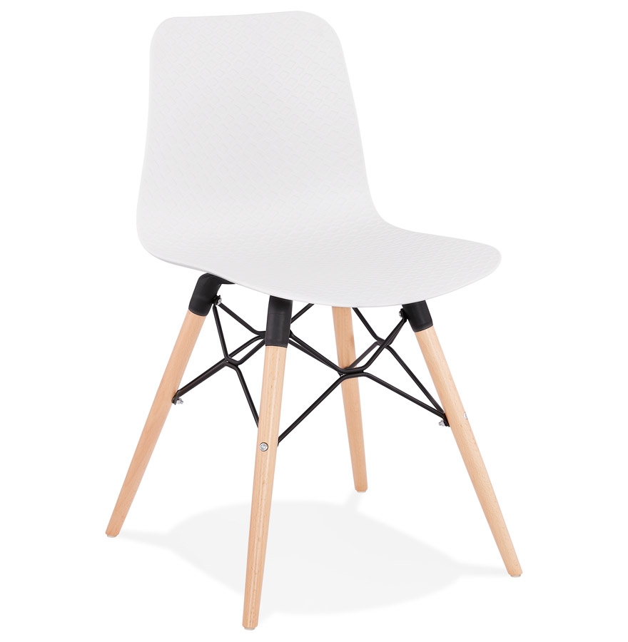 Chaise scandinave 'TONIC' blanche design vue1